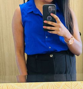 Women Regular Blue Shirt