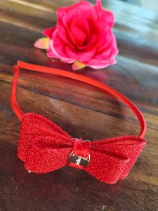 Sparkly Red Bow Headband
