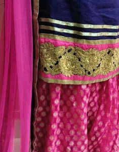 Designer Blue &amp; Pink Lehenga Choli