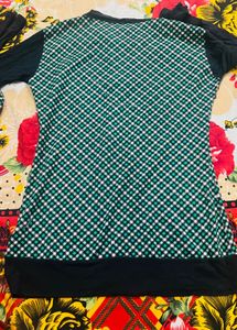 combo Green Checked winter tops for girls