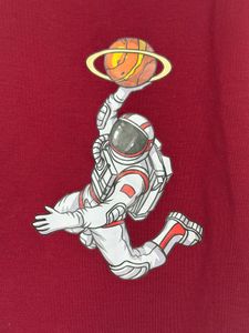 Red Astronaut Graphic Tank Top