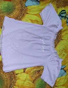 Cute Off-Shoulder "Angel Energy" Top