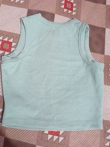 Light Blue Cropped Tank Top