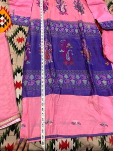 Summer Sale 🔥Pink Silk Cotton Blend Suit