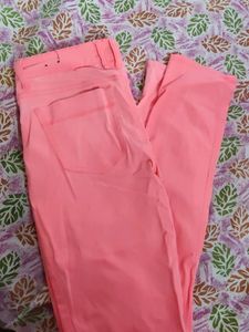 Peach Colored Narrow Bottom Pants