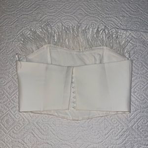 Zara Feather Corset Top