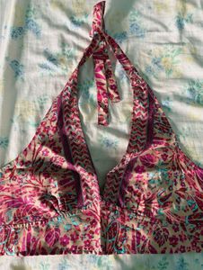 💐Boho Print Halter Neck Blouse