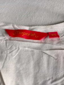 White Kurta with Pink Embroidery