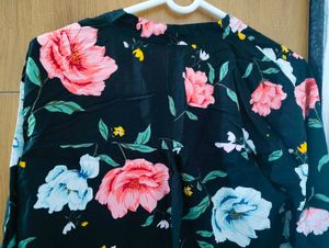 Chic Floral Print Blouse/Tunic