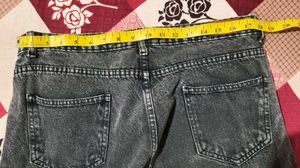 Washed Black Wide Leg Jeans