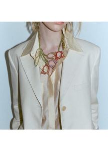 Zara Combo Fish Earring And Rhinestones Necklace