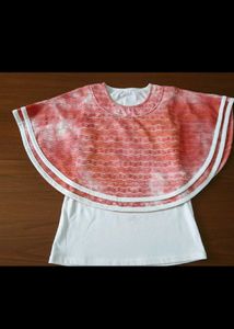Stylish Ombre Poncho Top