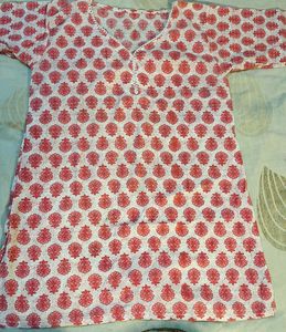 Pink Floral Print Kurta