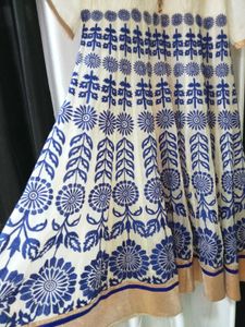 beautiful white and blue 🔵 anarkali suit