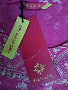 Vishudh Pink Kurta with Gold Print