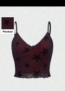 I. Gothic Star Mesh Crop Top
