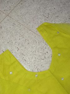 Stunning Yellow Embroidered Kurta Set