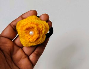 Crochet Flower Hair Clips - Set of Four