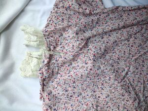 Vintage Floral Lace Collar Dress