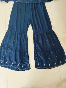 Elegant Navy Blue Kurta Set with Dupatta