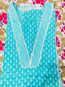 Beautiful Teal Kurta Set with Dupatta