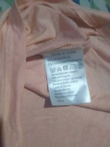 Peach Sleeveless Top with Pocket Detail