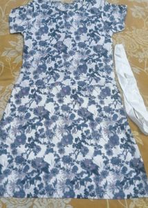 Floral Print Short Sleeve Dress with belt