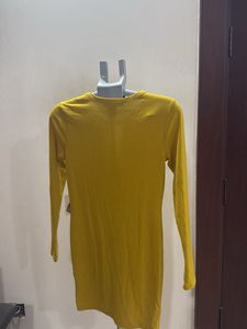 Mustard Yellow Long Sleeve Dress