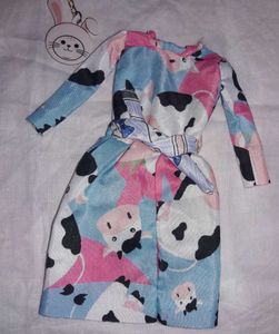 Cute Cow Print Doll Clothes Set