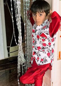 Boys Floral Print Kurta set ( each 499)