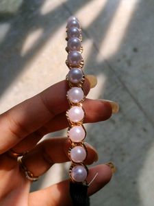 Pink Pearl Embellished Royal Hairband