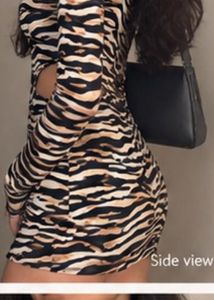 Trendy One-Shoulder Zebra Print Dress