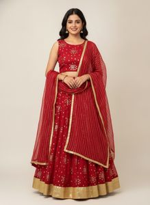 Red &amp; Gold Girls Dress