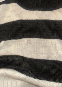 Striped Cropped Knit Sweater