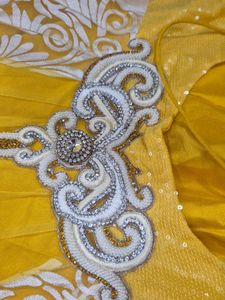 Elegant Yellow Embellished Gown