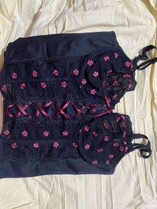 Floral Embroidered Bra