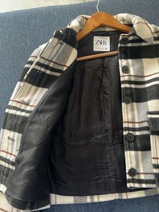 Zara Plaid Cropped Jacket