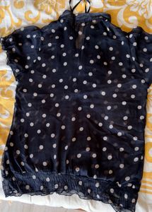 Polka Dot Sheer Top