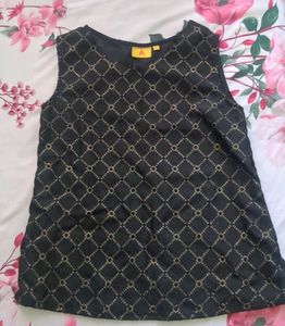 Vintage black and gold sleeveless top