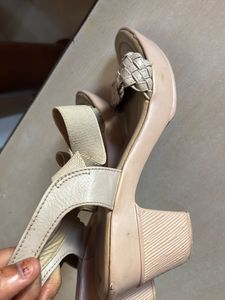 Stylish Beige Woven Strap Sandals