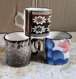 Set of 3 Unique Artistic Mugs