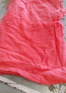 Light Peach Printed Dupatta