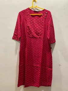 Printed Kurta with Unique Button Detail