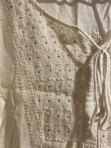 Fabindia Chikankari Top - Size M
