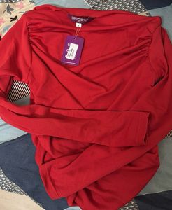 Chic Off-Shoulder Red Top