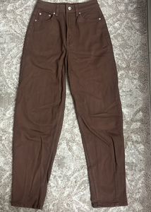 Brown Wide Leg Jeans