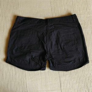 Black Cotton Shorts