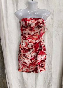 61810. Stunning Ruched Strapless Mini Dress