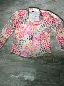 Floral Print Button-Up Shirt