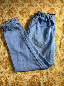 Light Wash Denim Joggers Fixed price